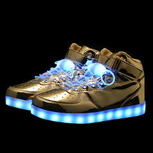 HOFISH Unisex LED High Top Light Up Shoes for Mens Womens Girls Boys Flashing Sneakers with 11 Lighting Patterns With Free LED shoeslace