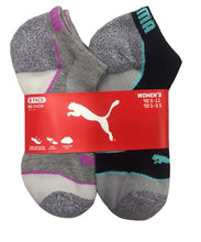 Puma Ladies' No-Show Sock 6-pair White/Pink/Blue Shoe Size 5-9.5