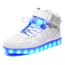 HOFISH Unisex LED High Top Light Up Shoes for Mens Womens Girls Boys Flashing Sneakers with 11 Lighting Patterns With Free LED shoeslace
